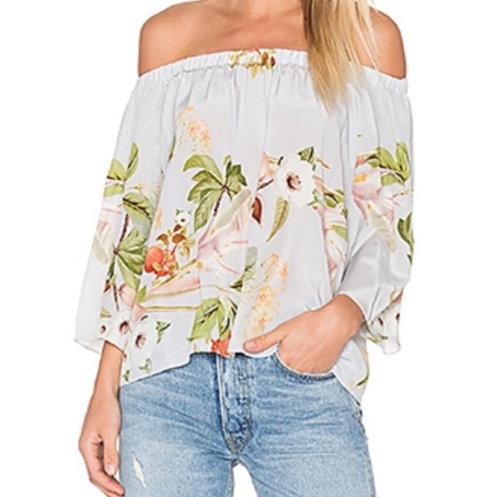 AMANDA UPRICHARD Off The Shoulder Floral Top M